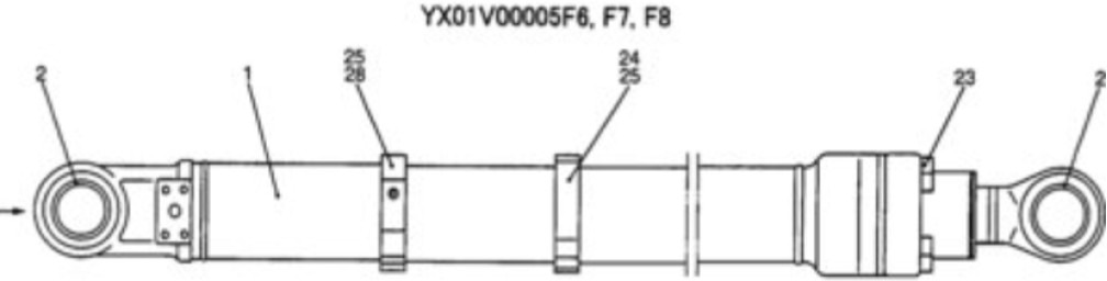 New Holland YX01V00005F7 - YX01V00005F2 - Cilindro hidráulico para Maquinaria de construcción: foto 3 New Holland YX01V00005F7 - YX01V00005F2 - Cilindro hidráulico para Maquinaria de construcción: foto 3