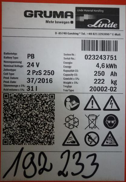 GRUMA 24 Volt 2 PzS 250 Ah - Acumulador: foto 5 GRUMA 24 Volt 2 PzS 250 Ah - Acumulador: foto 5