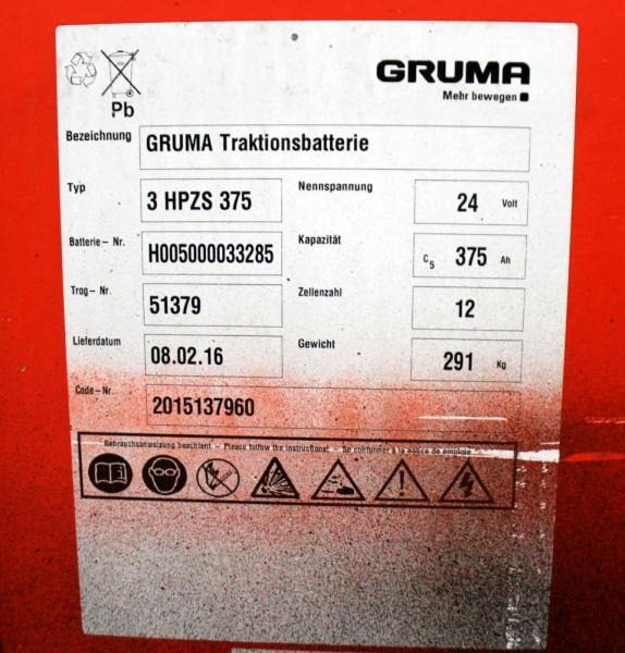 GRUMA 24 Volt 3 PzS 375 Ah - Acumulador: foto 5 GRUMA 24 Volt 3 PzS 375 Ah - Acumulador: foto 5