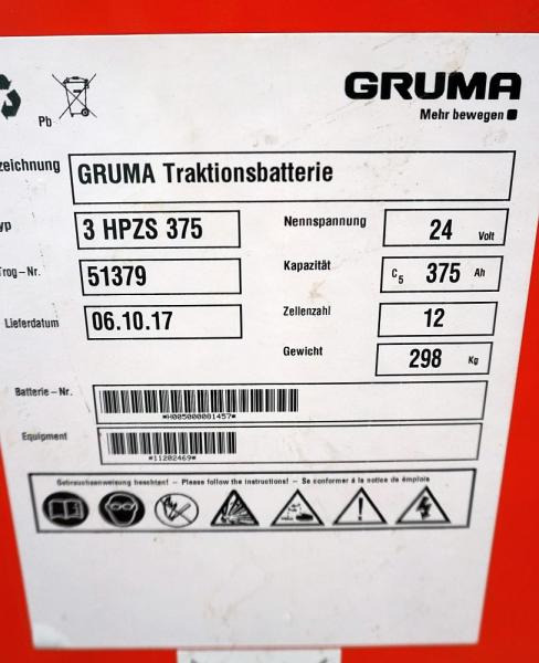 GRUMA 24 Volt 3 PzS 375 Ah - Acumulador: foto 5 GRUMA 24 Volt 3 PzS 375 Ah - Acumulador: foto 5