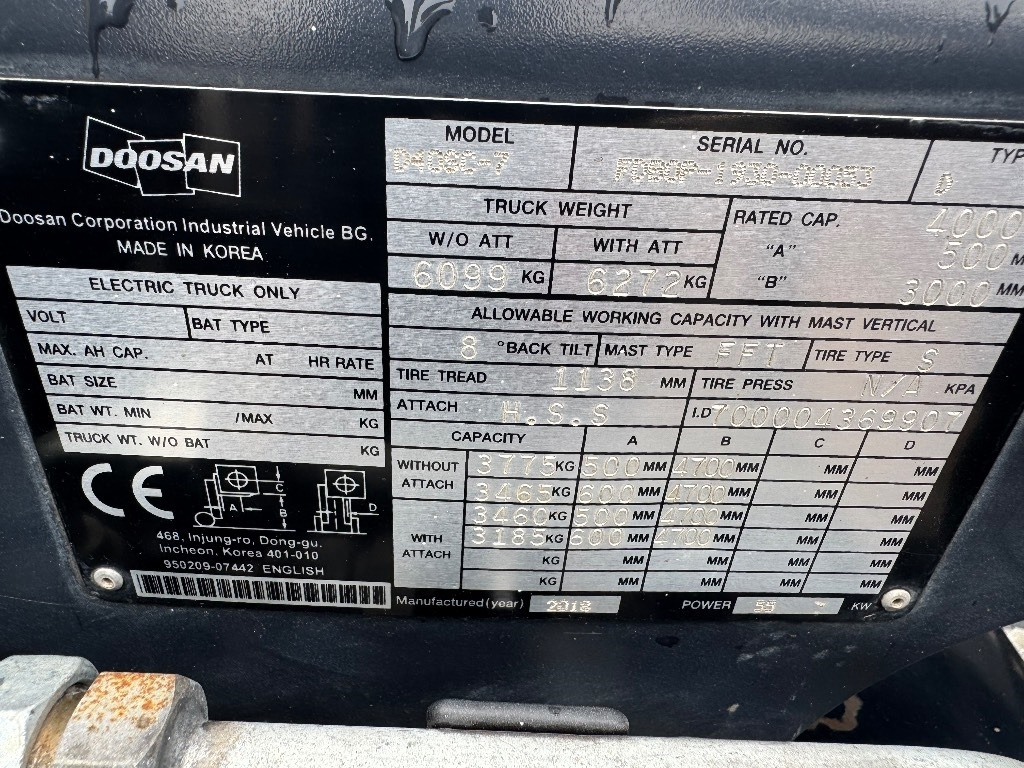 Carretilla elevadora diésel Doosan D 40 SC-7: foto 8 Carretilla elevadora diésel Doosan D 40 SC-7: foto 8