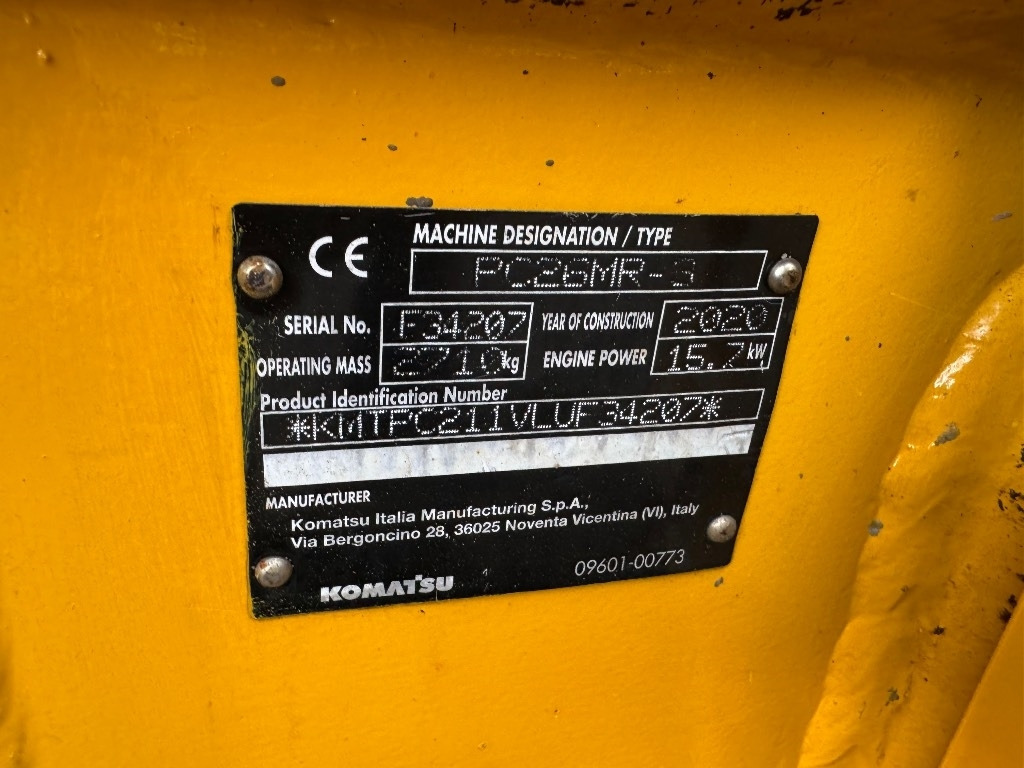 Komatsu PC 26 MR-3 - Miniexcavadora: foto 5 Komatsu PC 26 MR-3 - Miniexcavadora: foto 5