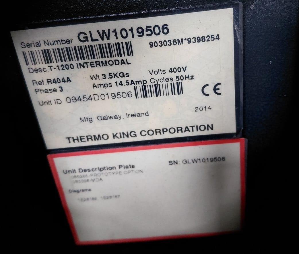 Thermo King T-1200 S/N : GLW1019506 - Refrigerador: foto 2 Thermo King T-1200 S/N : GLW1019506 - Refrigerador: foto 2