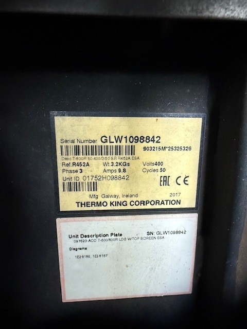 Thermo King T-800 S/N : GLW1098842 - Refrigerador: foto 2 Thermo King T-800 S/N : GLW1098842 - Refrigerador: foto 2