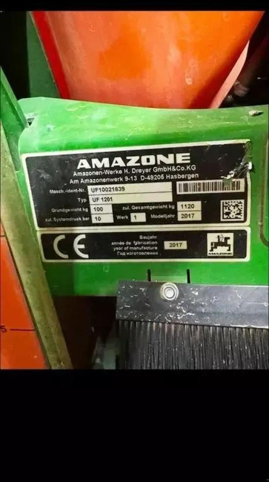 Amazone uf 1201 feldspritze - Pulverizador arrastrado: foto 5 Amazone uf 1201 feldspritze - Pulverizador arrastrado: foto 5