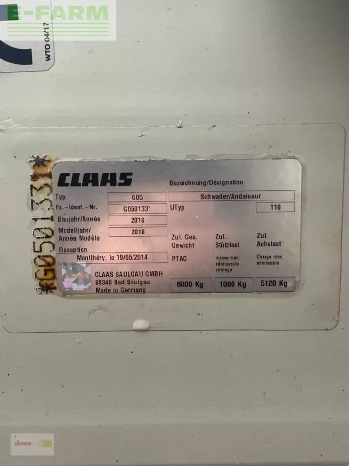 CLAAS liner 4000 comfort - Henificadora: foto 3 CLAAS liner 4000 comfort - Henificadora: foto 3