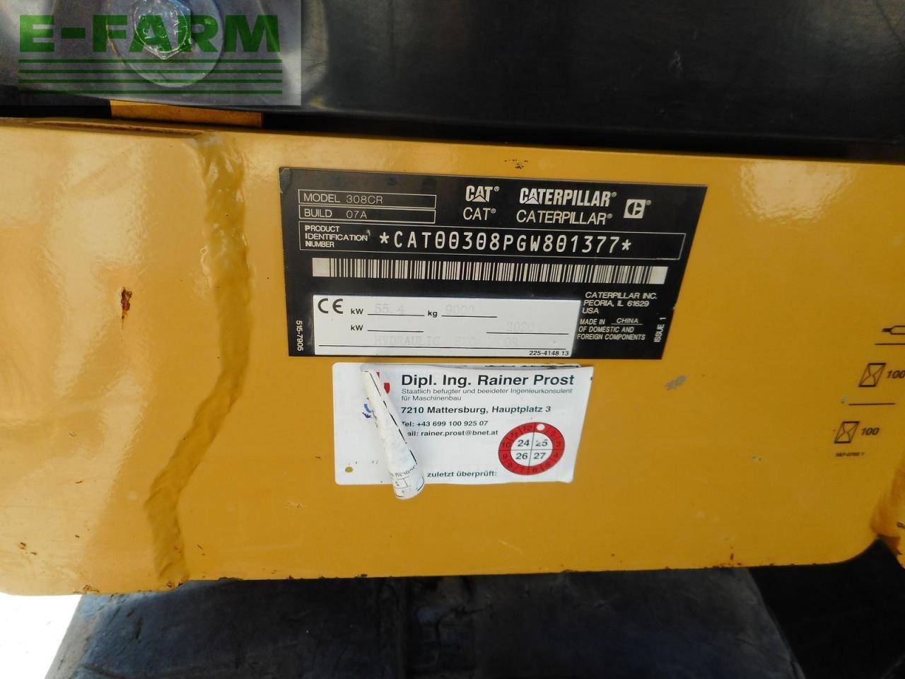 Excavadora de cadenas Caterpillar 308cr ( 9t ) powertilt + hydr. sw: foto 7