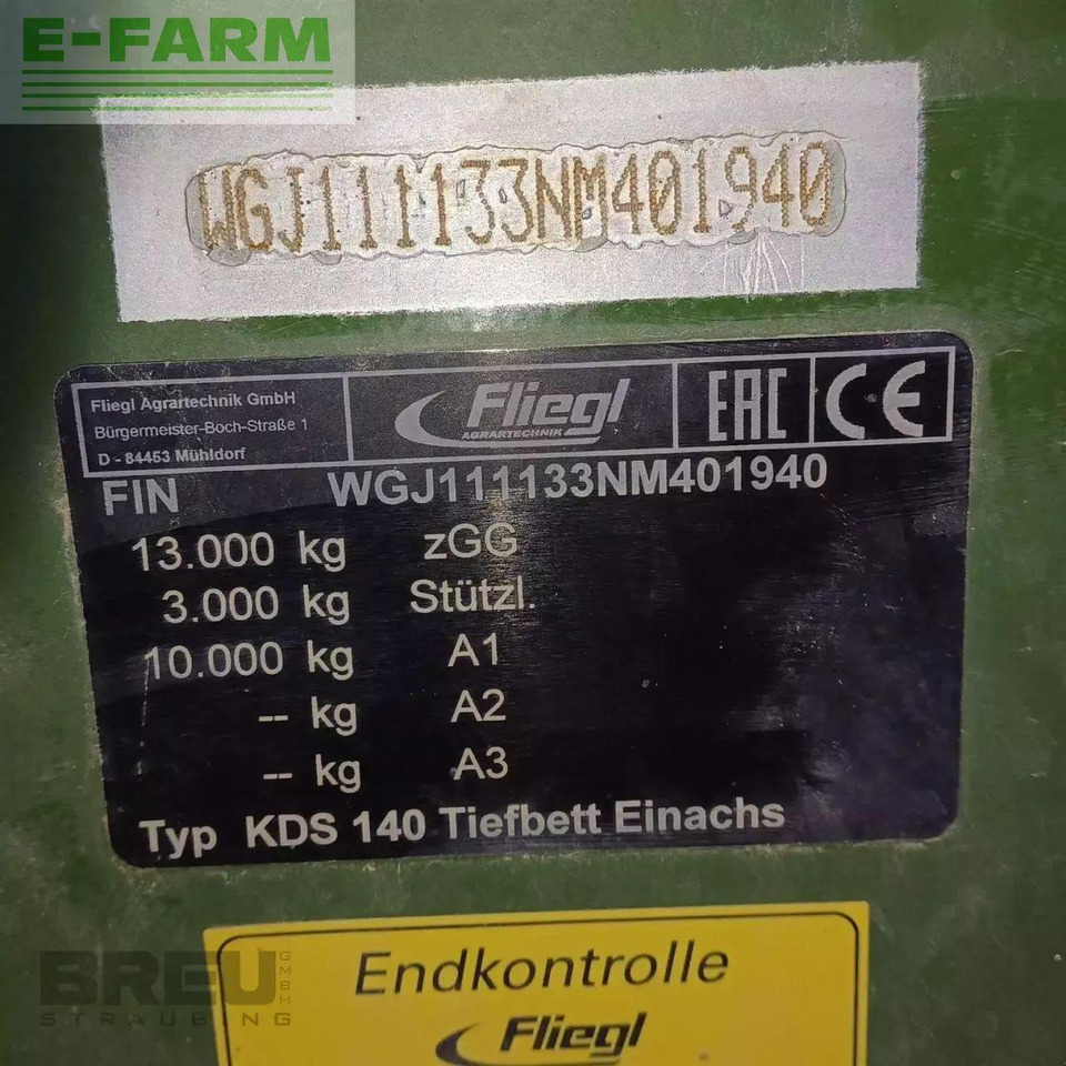 Fliegl kds 140 junior - Remolque volquete agrícola: foto 5 Fliegl kds 140 junior - Remolque volquete agrícola: foto 5