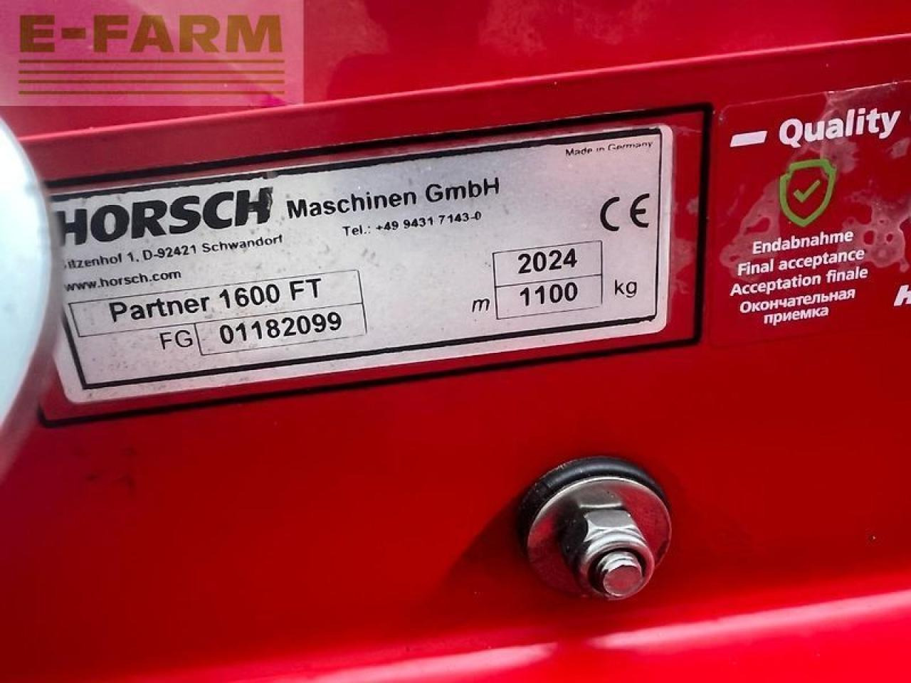 Horsch partner 1600 ft - Sembradora: foto 2 Horsch partner 1600 ft - Sembradora: foto 2