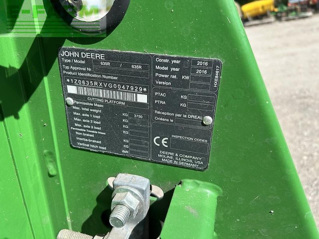 John Deere 635r m/vogn - Accesorios para cosechadoras de forraje: foto 3 John Deere 635r m/vogn - Accesorios para cosechadoras de forraje: foto 3