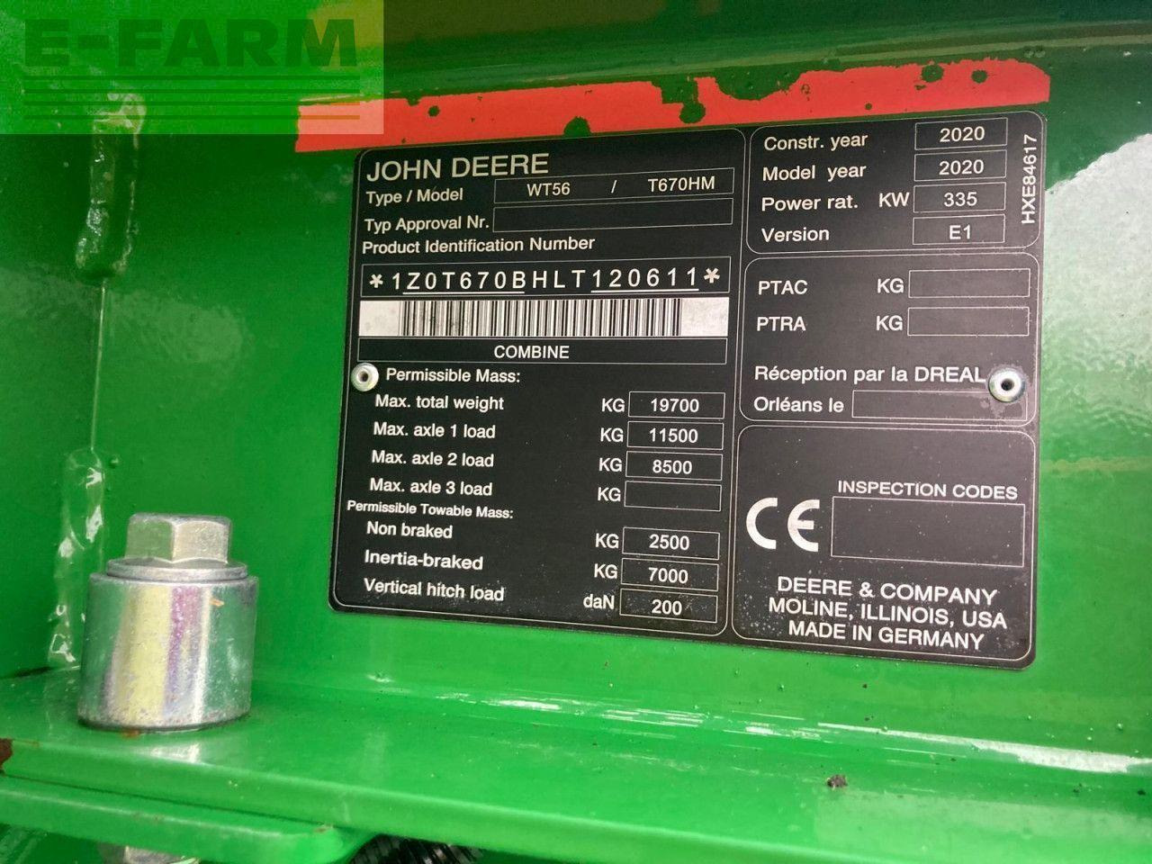 John Deere T670I HILLMASTER - Cosechadora de granos: foto 4 John Deere T670I HILLMASTER - Cosechadora de granos: foto 4