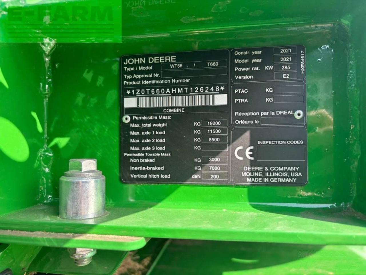 Cosechadora de granos John Deere t 660 i 4wd: foto 24 Cosechadora de granos John Deere t 660 i 4wd: foto 24