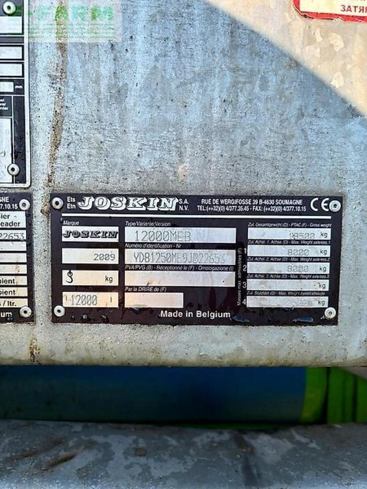 Joskin güllefass 12000liter modulo2 - Maquinaria para fertilización: foto 5 Joskin güllefass 12000liter modulo2 - Maquinaria para fertilización: foto 5