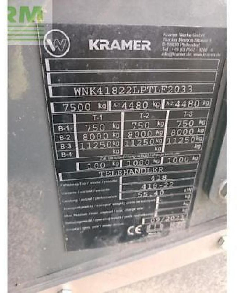 Kramer kt276 - Manipulador telescópico: foto 5 Kramer kt276 - Manipulador telescópico: foto 5