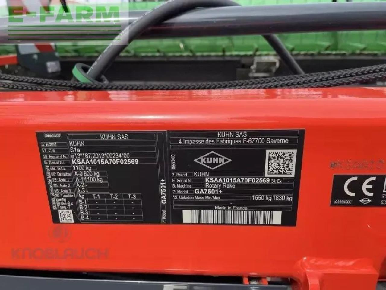 Kuhn ga 7501+ - Henificadora: foto 4 Kuhn ga 7501+ - Henificadora: foto 4