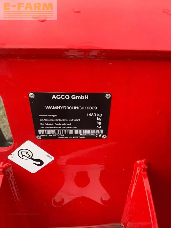 Massey Ferguson massey ferguson dm367tl-v-kc - Segadora: foto 2 Massey Ferguson massey ferguson dm367tl-v-kc - Segadora: foto 2