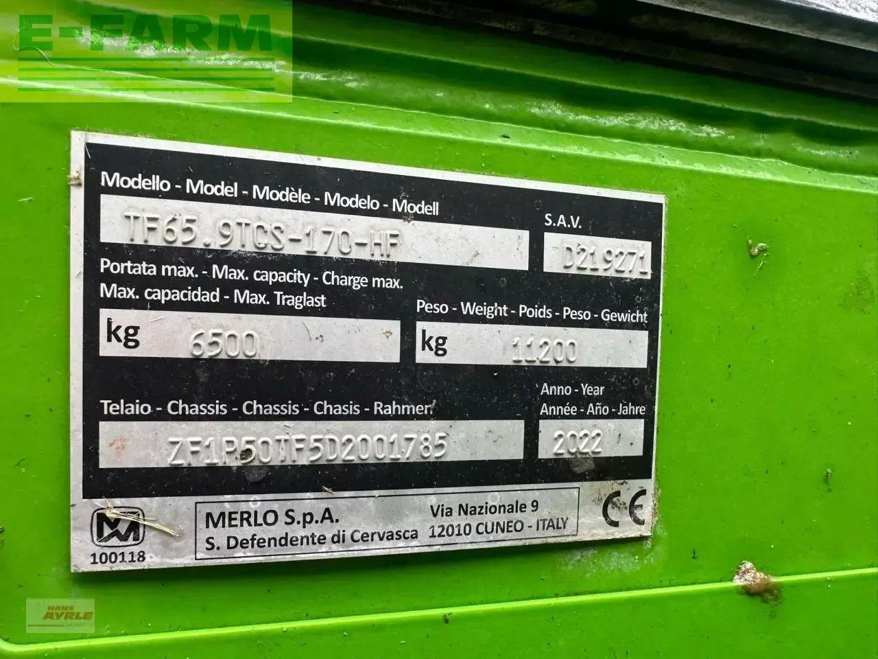 Manipulador telescópico Merlo tf 65.9 t-170 20km/h: foto 10 Manipulador telescópico Merlo tf 65.9 t-170 20km/h: foto 10