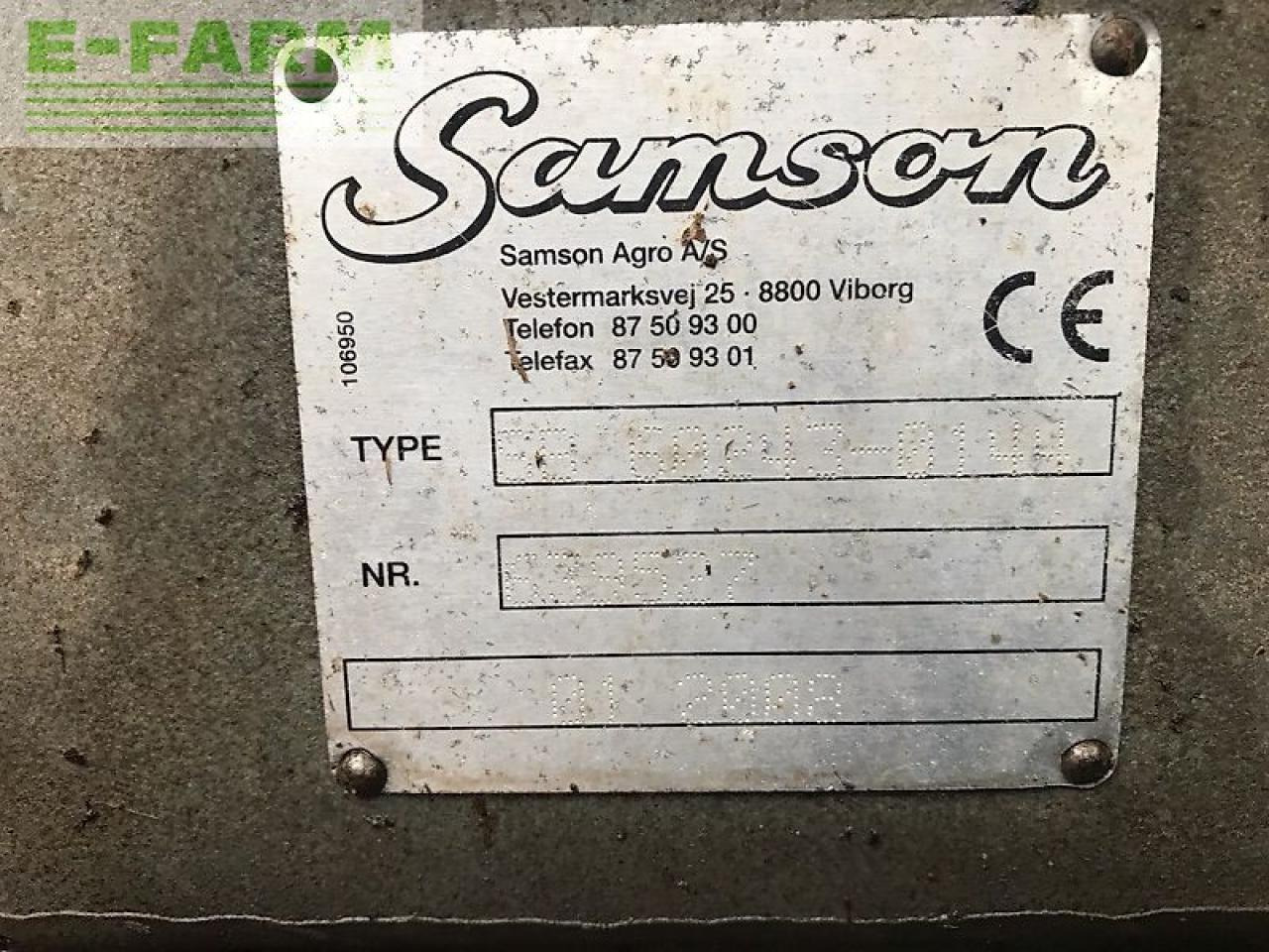 Maquinaria para fertilización Samson pg 20: foto 7 Maquinaria para fertilización Samson pg 20: foto 7