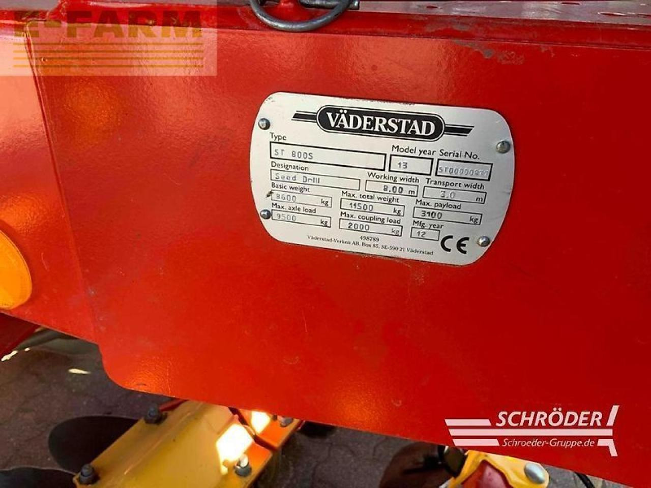Väderstad spirit 800 s - Sembradora: foto 5 Väderstad spirit 800 s - Sembradora: foto 5