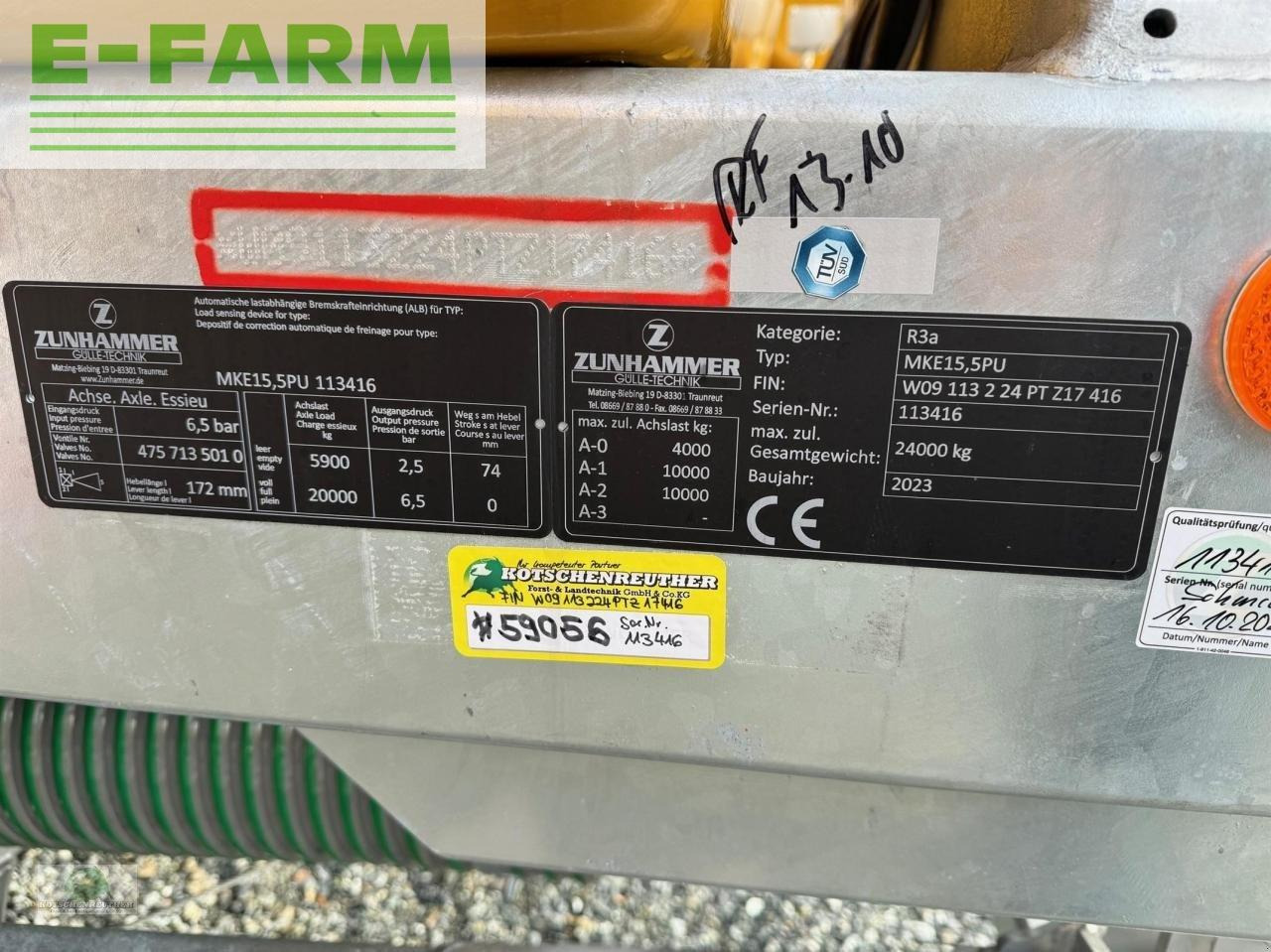 Zunhammer mke 15,5 pu tandem eco - Tractor: foto 3 Zunhammer mke 15,5 pu tandem eco - Tractor: foto 3
