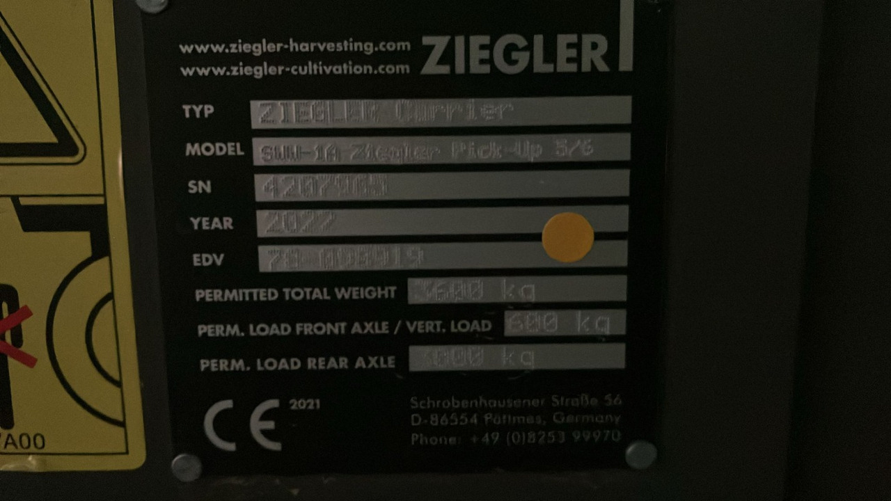Ziegler ZPU 6001 Pick up 6m - Cosechadora de granos: foto 4 Ziegler ZPU 6001 Pick up 6m - Cosechadora de granos: foto 4