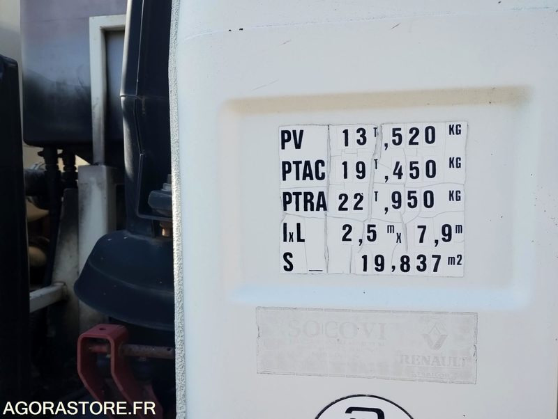 Camion 19t Hydrocureur Renault G300 Maxter 142142km – équipement Huwer - Limpieza de alcantarillado: foto 4 Camion 19t Hydrocureur Renault G300 Maxter 142142km – équipement Huwer - Limpieza de alcantarillado: foto 4
