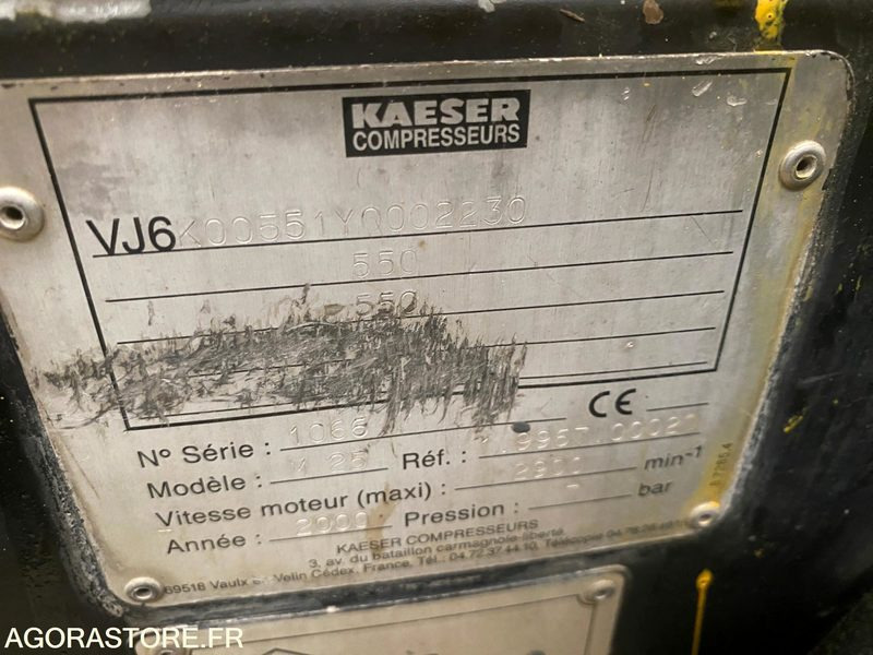 Compresseur KAESER M25 2008 TBE - Compresor de aire: foto 2 Compresseur KAESER M25 2008 TBE - Compresor de aire: foto 2