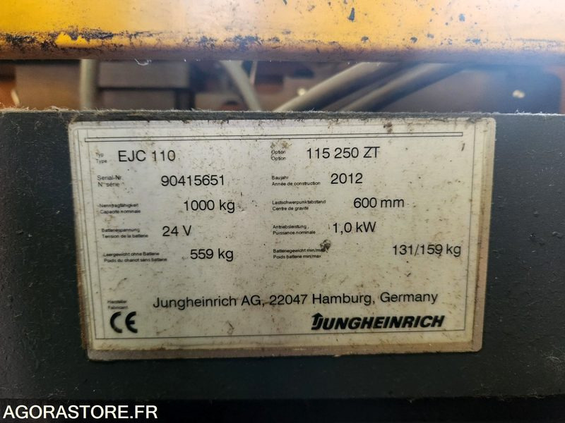 JUNGHIENRICH EJC 110 2500MM - Equipo de manutención: foto 3 JUNGHIENRICH EJC 110 2500MM - Equipo de manutención: foto 3