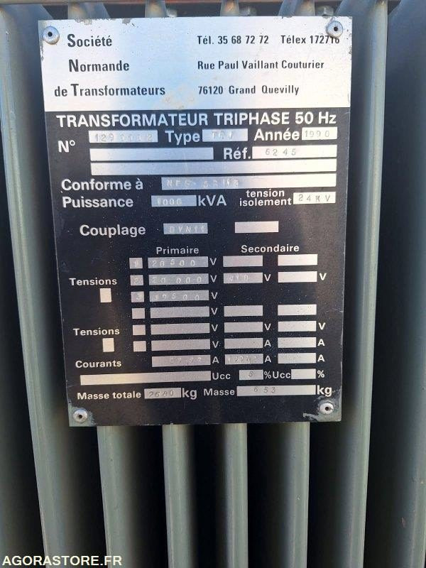 Transformateur électrique huile minérale 1000 kVA SNT - Herramienta/ Equipo: foto 2 Transformateur électrique huile minérale 1000 kVA SNT - Herramienta/ Equipo: foto 2