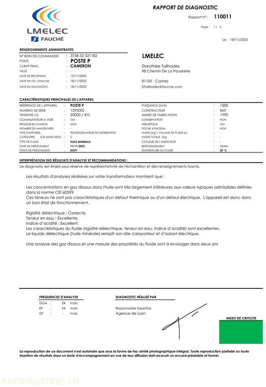 Transformateur électrique huile minérale 1000 kVA SNT - Herramienta/ Equipo: foto 3 Transformateur électrique huile minérale 1000 kVA SNT - Herramienta/ Equipo: foto 3