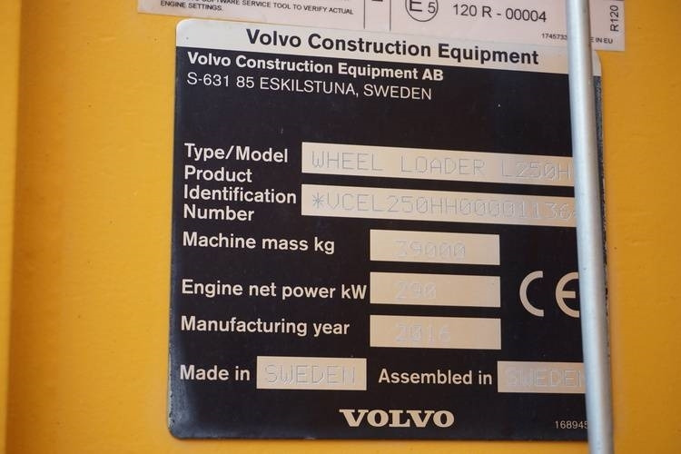 Cargadora de ruedas Volvo L250H: foto 25