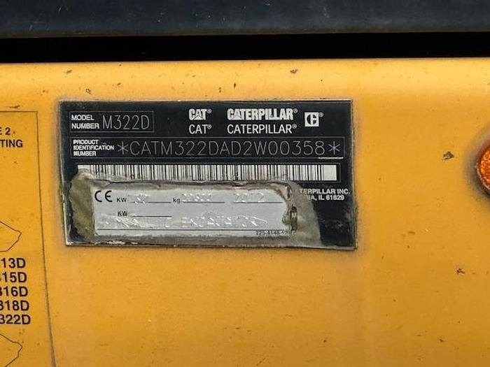 Excavadora de ruedas CAT M 322 D: foto 6