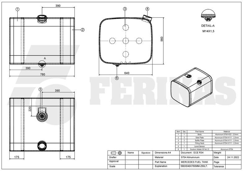 Depósito de combustible para Camión nuevo Mercedes-Benz: foto 7