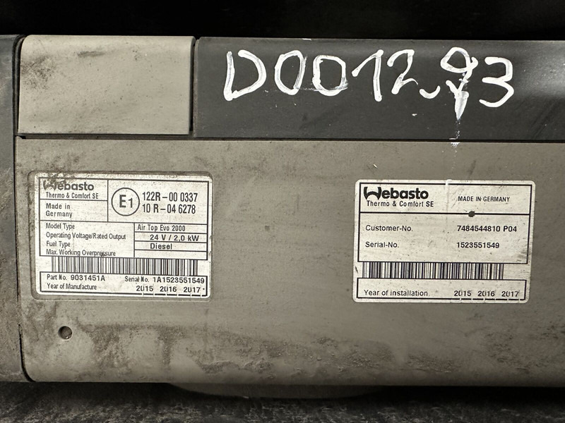 Webasto - Calefacción/ Ventilación para Camión: foto 4 Webasto - Calefacción/ Ventilación para Camión: foto 4