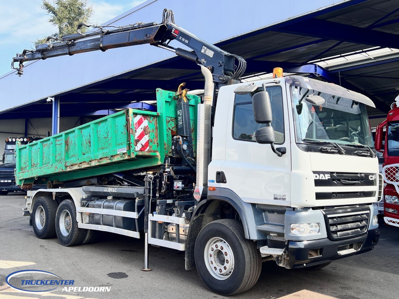 Camión multibasculante, Camión grúa DAF CF 85.410 ATE, Hiab 166, 6x4 Big axle, Steel spring: foto 1