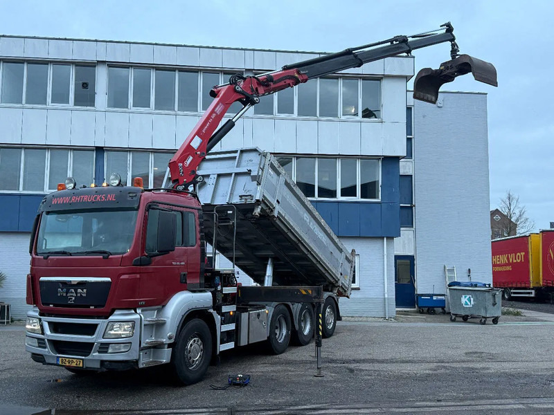 MAN TGS 35.480 8X4 + HMF 2420-K3 REMOTE + TIPPER - Camión grúa: foto 2 MAN TGS 35.480 8X4 + HMF 2420-K3 REMOTE + TIPPER - Camión grúa: foto 2