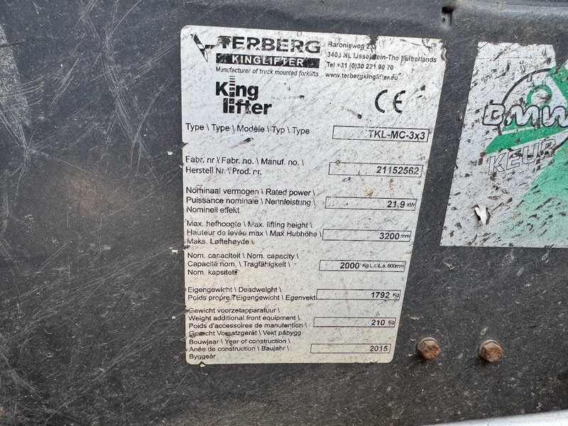 Leasing de Terberg TKL-MC-3X3 TKL-MC-3X3 - 2000KG 3,2 LIFTING HEIGHT Terberg TKL-MC-3X3 TKL-MC-3X3 - 2000KG 3,2 LIFTING HEIGHT: foto 8