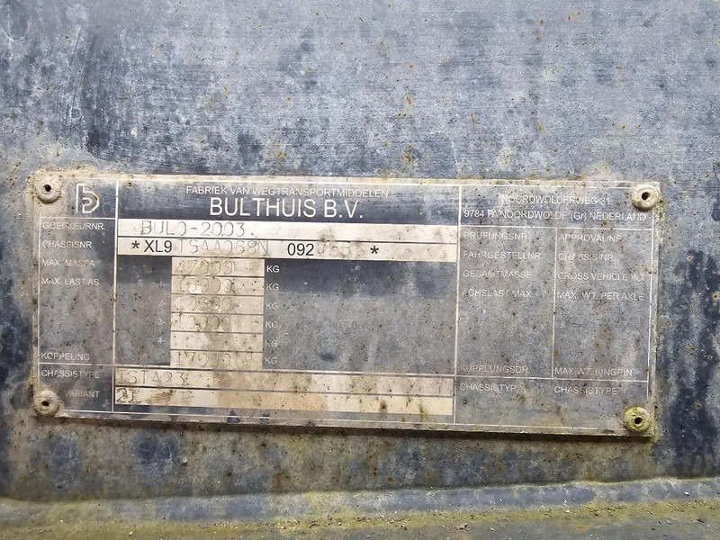 Bulthuis TSTA23 - BPW - DRUM - Lifting axle - 2x Steering - Semirremolque chasis: foto 5 Bulthuis TSTA23 - BPW - DRUM - Lifting axle - 2x Steering - Semirremolque chasis: foto 5