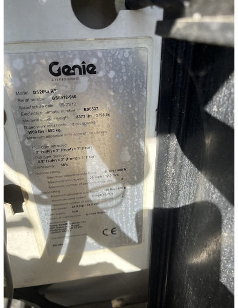 Plataforma de tijeras Genie GS 2669 RT  Hoogwerker / Arbeitsbuhne: foto 12