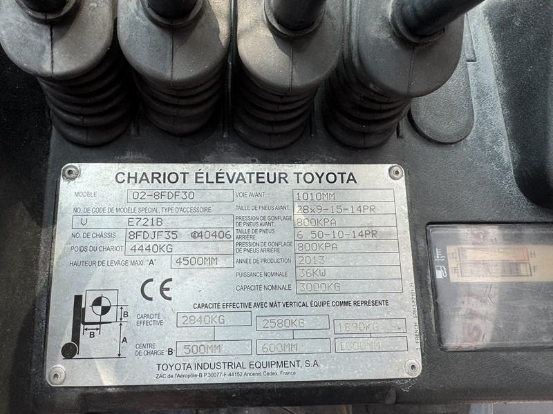 Carretilla elevadora diésel Toyota 02-8 FDF 30: foto 15