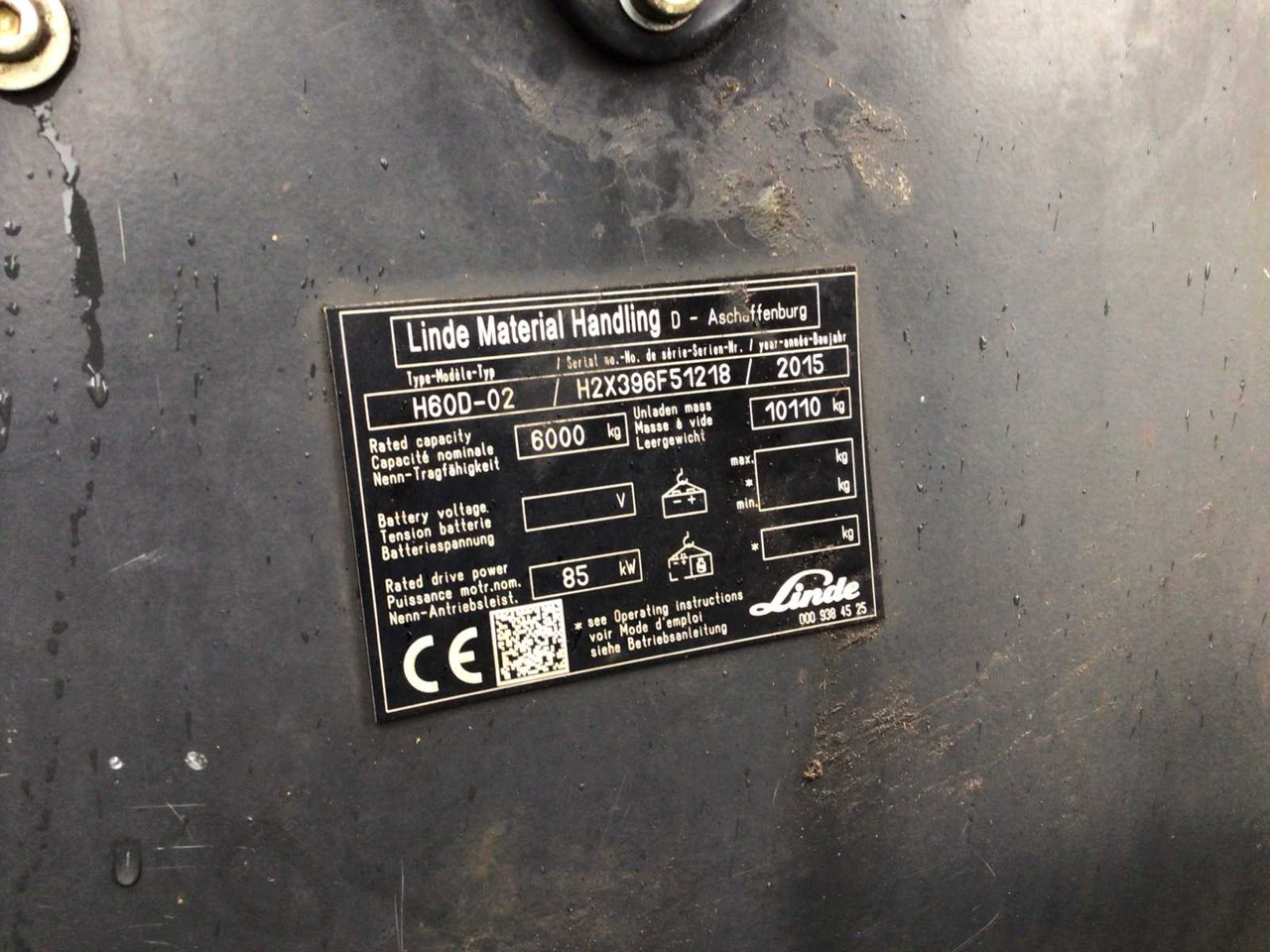 Carretilla elevadora 2015 LINDE H60D FORKLIFT: foto 11