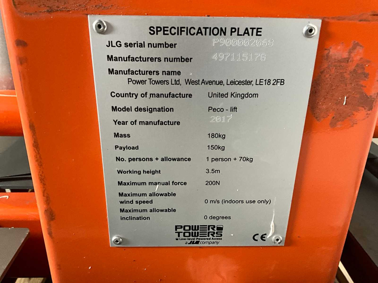 Plataforma elevadora 2017 JLG ECOLIFT 50 PASSENGER LIFT 3,5M MANUAL: foto 9