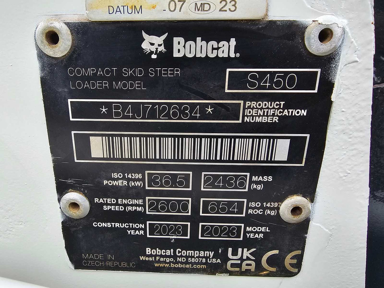 Minicargadora de cadenas 2023 BOBCAT S450 SKID STEER LOADER: foto 23