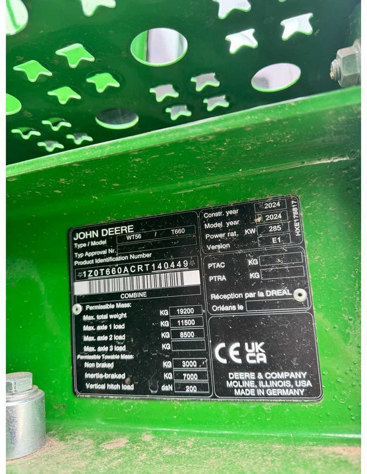 Cosechadora de granos JOHN DEERE T660I: foto 14