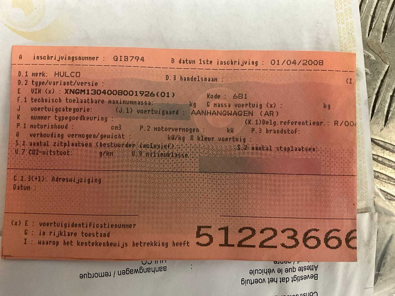 Remolque 2008 HULCO M1 TRAILER: foto 15