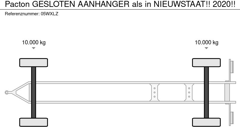 Remolque caja cerrada Pacton GESLOTEN AANHANGER als in NIEUWSTAAT!! 2020!!: foto 6 Remolque caja cerrada Pacton GESLOTEN AANHANGER als in NIEUWSTAAT!! 2020!!: foto 6