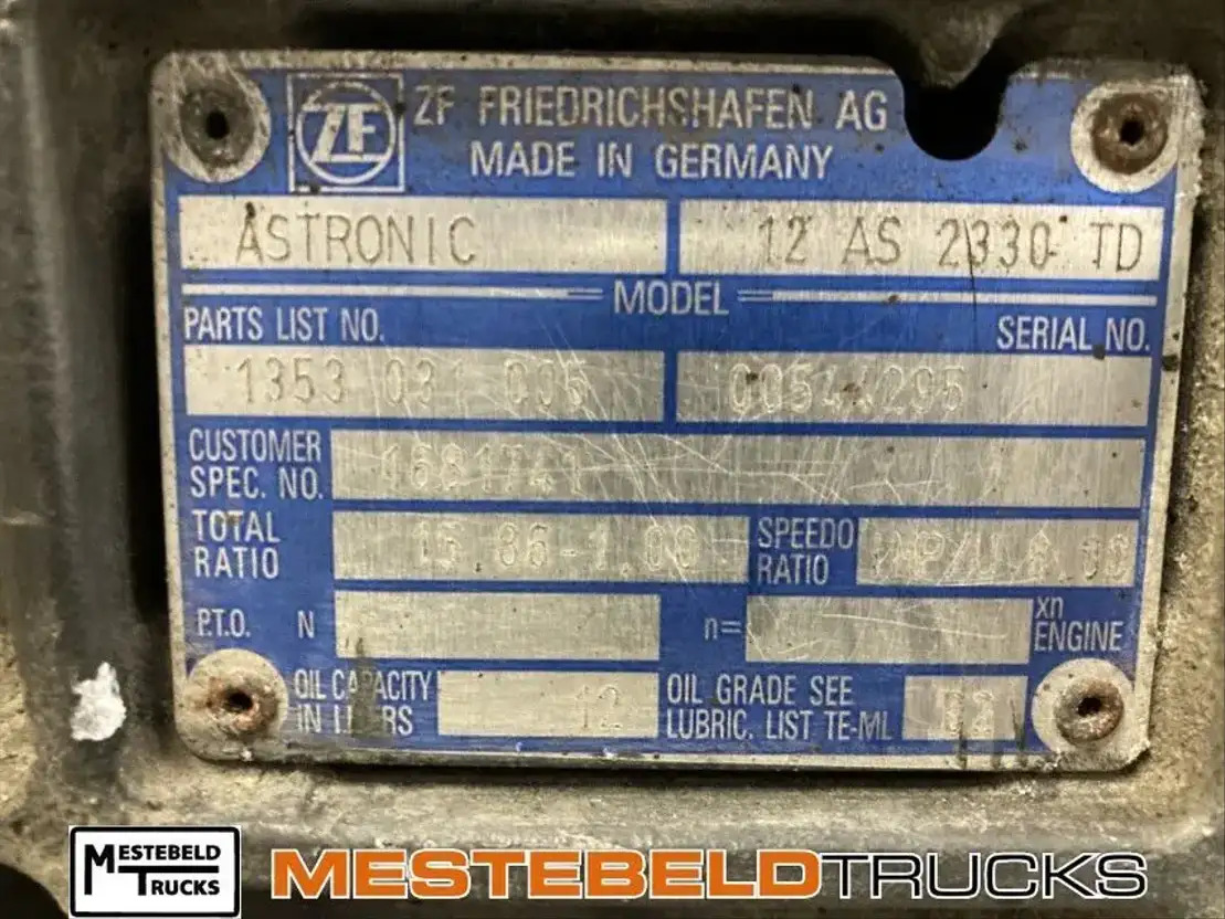 DAF 12 AS 2330 - Caja de cambios y piezas para Camión: foto 4 DAF 12 AS 2330 - Caja de cambios y piezas para Camión: foto 4