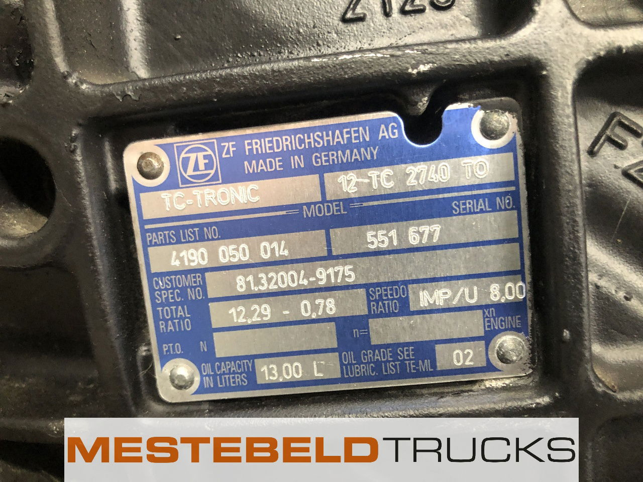 MAN Versnellingsbak 12TC 2740 TO - Caja de cambios y piezas para Camión: foto 5 MAN Versnellingsbak 12TC 2740 TO - Caja de cambios y piezas para Camión: foto 5