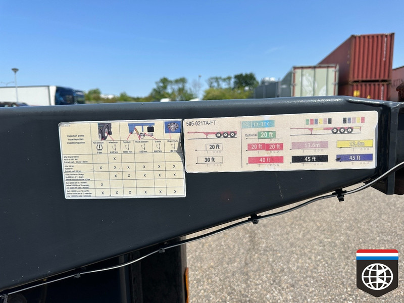 D-Tec FLEXITRAILER LIFT AXLE - DISKBRAKES - 20/30/40/45 HC - CONCOURSTAAT - Semirremolque portacontenedore/ Intercambiable: foto 5 D-Tec FLEXITRAILER LIFT AXLE - DISKBRAKES - 20/30/40/45 HC - CONCOURSTAAT - Semirremolque portacontenedore/ Intercambiable: foto 5
