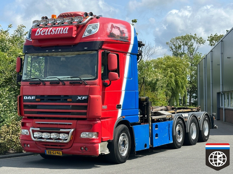 DAF FAK XF105 510 * MANUAL 16x ZF ** PALLFINGER PK20002 ** PALIFT HOOK 25t ** 8X2/4 - Camión grúa: foto 1 DAF FAK XF105 510 * MANUAL 16x ZF ** PALLFINGER PK20002 ** PALIFT HOOK 25t ** 8X2/4 - Camión grúa: foto 1